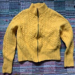 Yellow cropped sweater